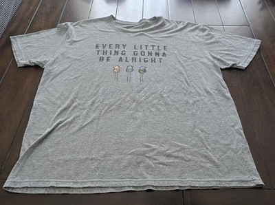 Unique Every Little Thing Gonna Be Alright Men's Short Sleeve XL Gray T-Shirt.