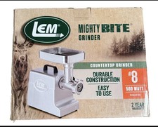 NEW! LEM 1158 Mighty Bite #8 500W Brushed Nickel 4.5 lbs. Capacity Meat Grinder