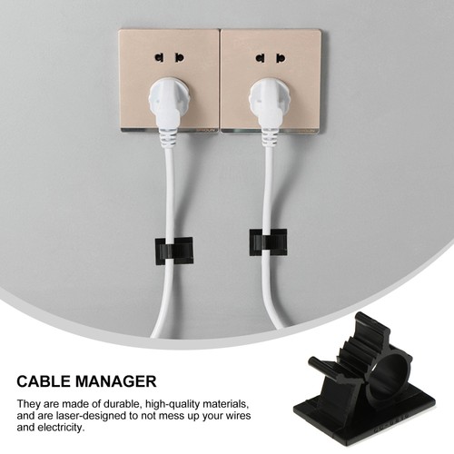 Wire Finishing Clip Decoration Reusable Cable Ties Black Holder Clips - 第 2/12 張圖片