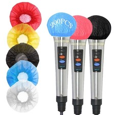 200 Pcs Disposable Microphone Cover, Non-Woven Handheld Microphone Windscreen...