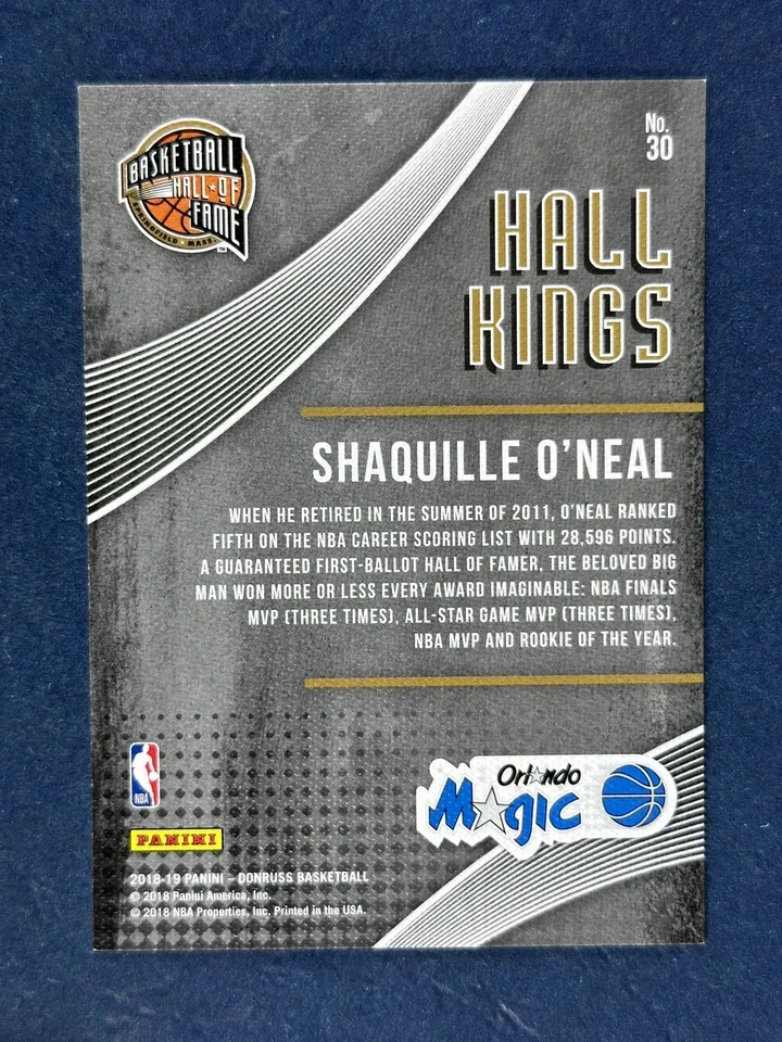2018-19 Donruss Hall Kings #30 Shaquille O'Neal Orlando Magic - Image 2 of 2