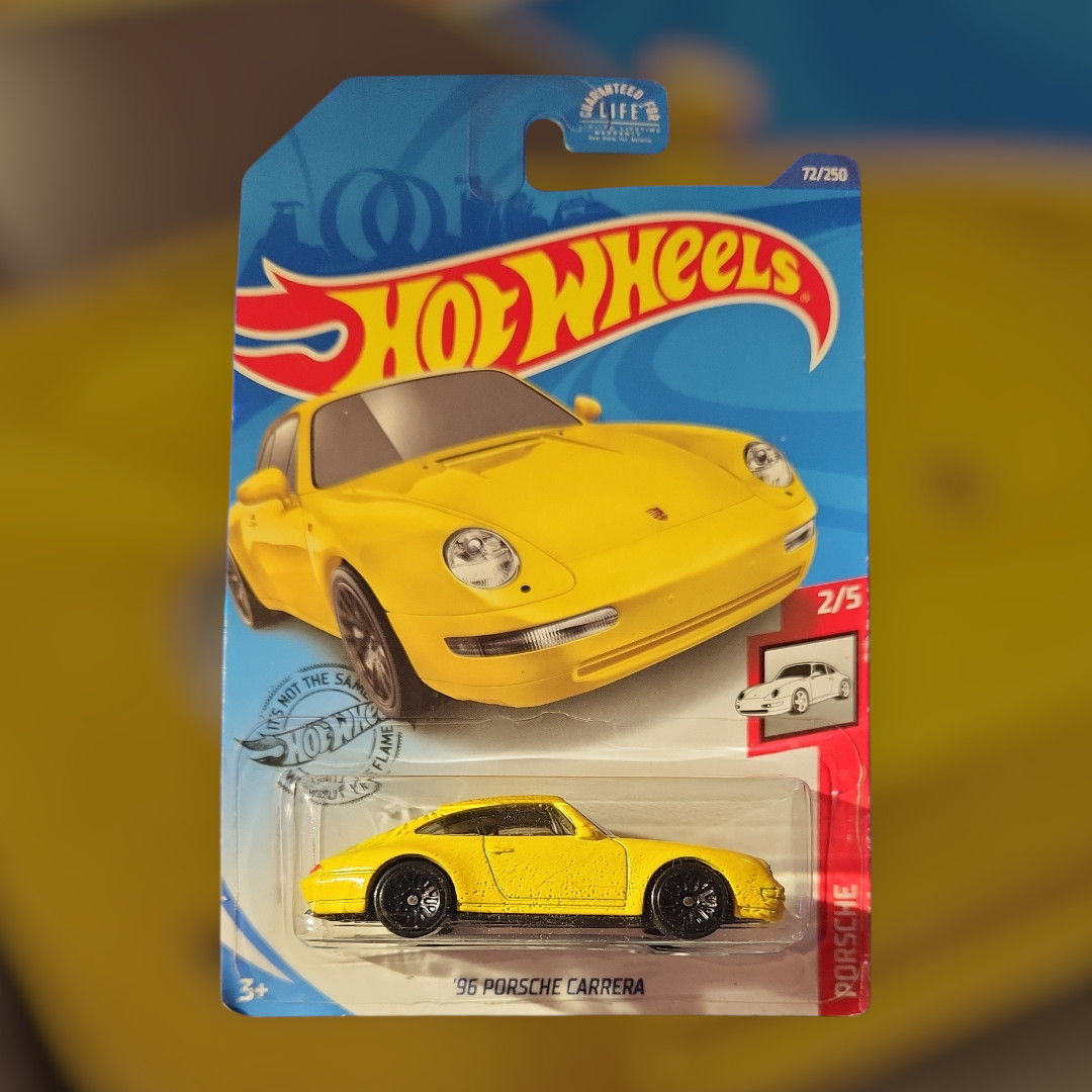 Hot Wheels - 96 Porsche Carrera - Yellow 2/5 - 2018 Mattell