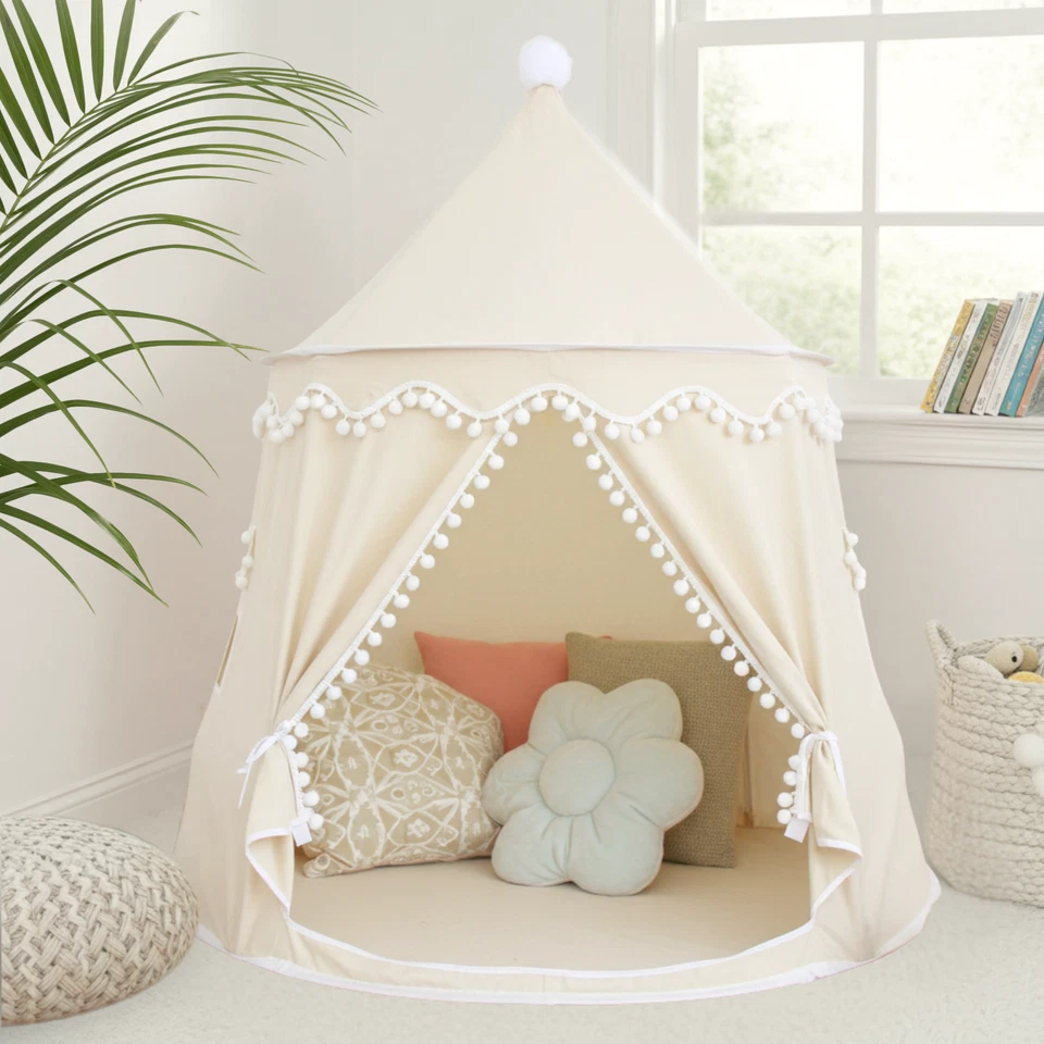 LIONHERZ® DAS ORIGINAL Spielzelt für Kinder, atmungsaktiv aus Baumwolle&Hanf - Bild 2 von 4