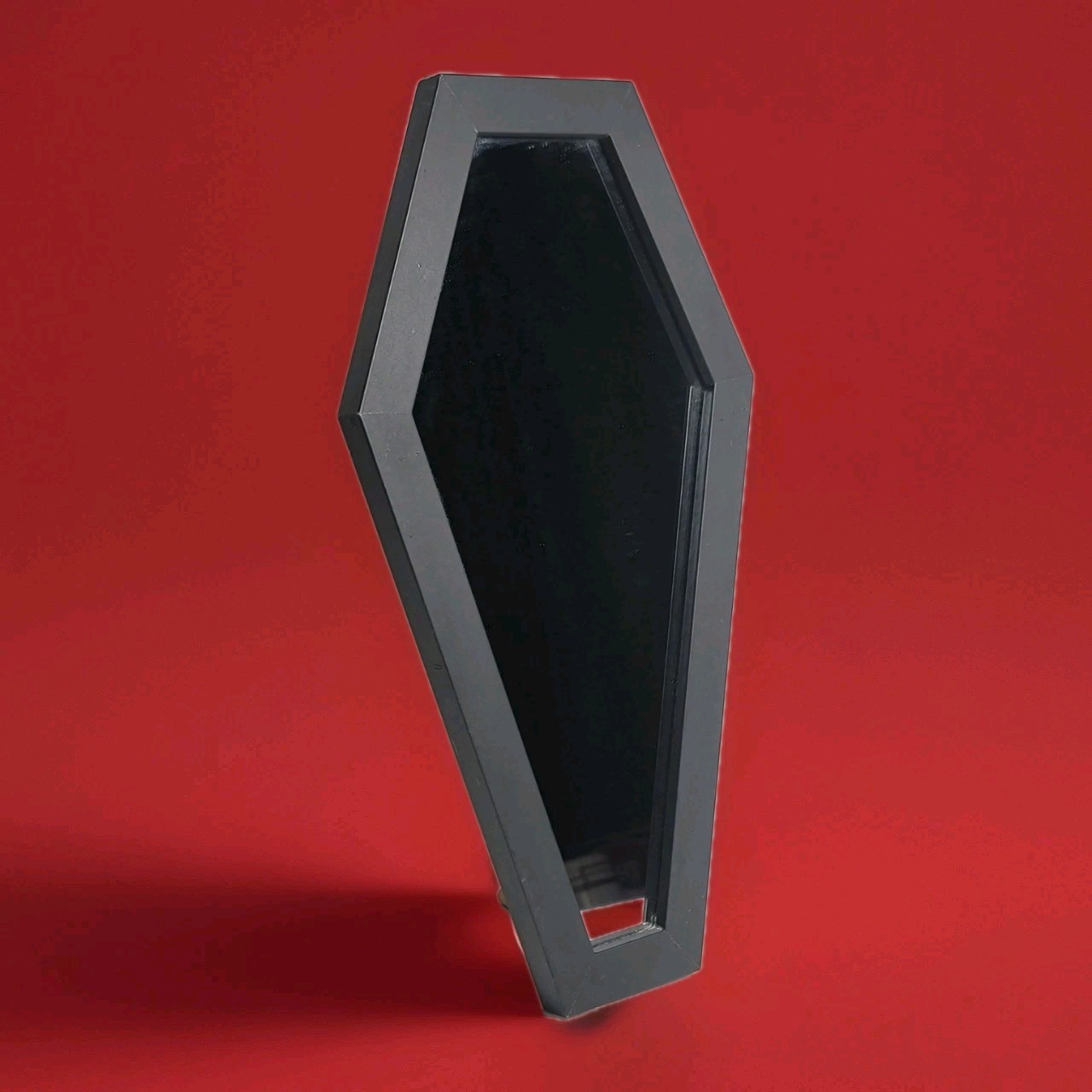 Gothic Decor Coffin Mirror - Wall Mounted, Tabletop, Home Mirror, All Rooms, BLK