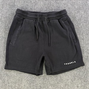 YoungLA Black Sweat Shorts Mens Medium Gym Train Work Athletic Pockets Model 118