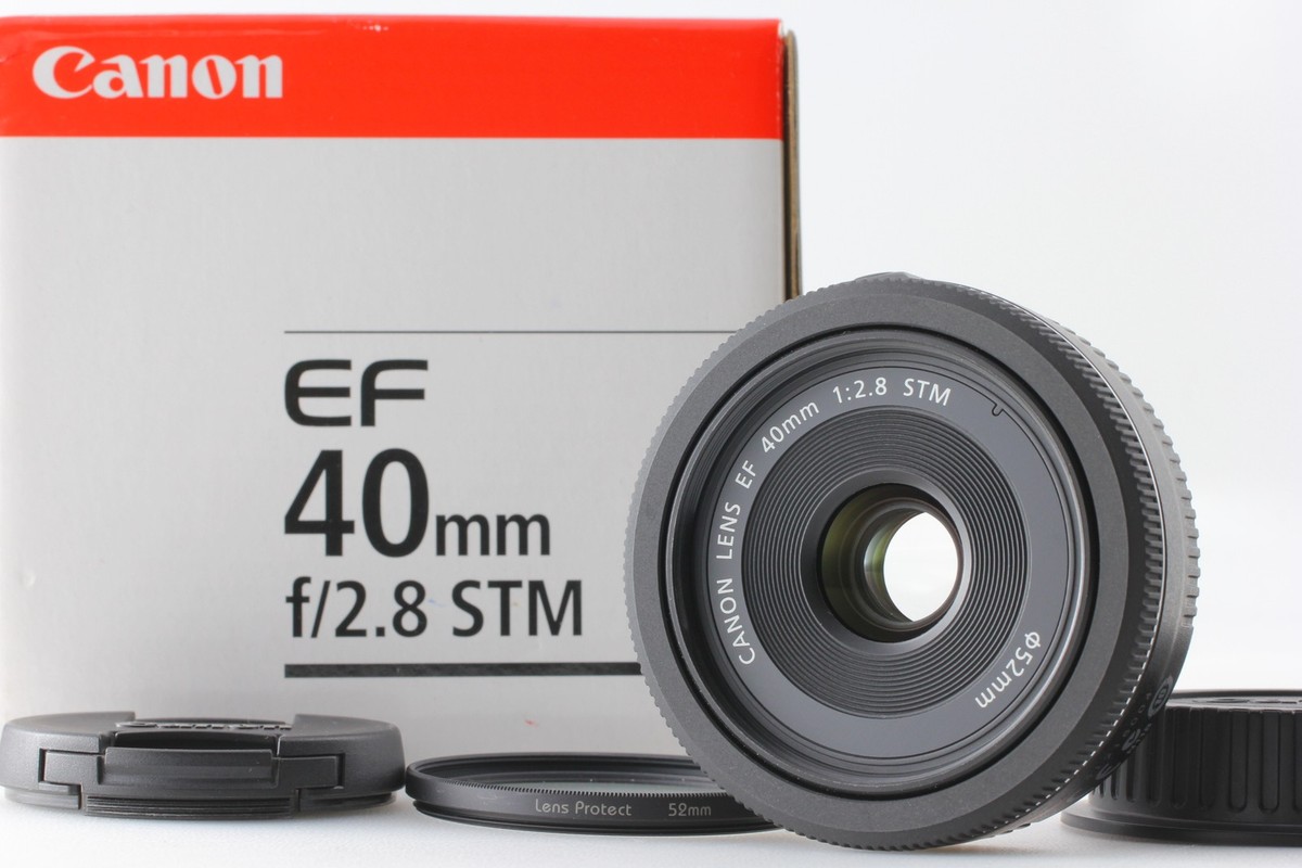 ❁ほぼ新品❁単焦点パンケーキ❁Canon EF 40mm F2.8 STM Canon EF 40mm F/2.8 STM Pancake Lens, Mint Condition, White