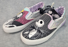 Disney Nightmare Before Christmas Sneakers Slip on Jack  Sally Women's 8 NWT
