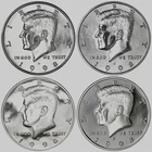 1998 P D S S Silver & Clad Proof Kennedy Half Dollar & BU FROM MINT SETS 4 COINS