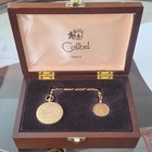 Colibri Quartz Gold Tone Pocket Watch Chain w/ Original Box Eagle Theme — photo 2