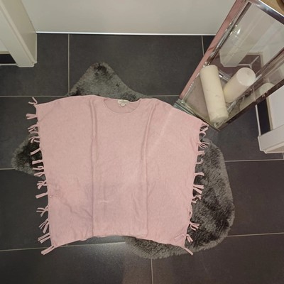Feinstrickpulli L 42 44 rosa Jonas nielsen Poncho weste Feinstrick Fransen Top
