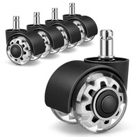 BüRostuhl Rollen 5Er Set 11X22Mm Ersatzrollen FüR HartböDen Parkett Teppich