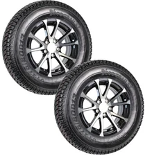 2-Pk Aluminum Trailer Tire Wheel ST175/80D13 5 Lug 4.5 Center Avalanche Black