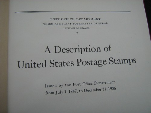 A Description Of United States Postage Stamps 1847-1936~ Hard Cover (1937) - Picture 3 of 10