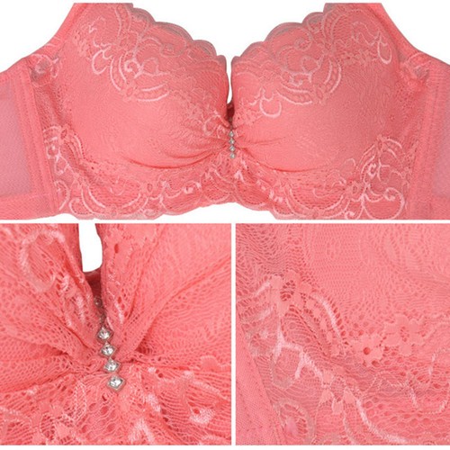 Women Bra Bralette 12-24 C D DD E Push-Up Bra Padded Plunge Lingerie Large Bosom - Picture 22 of 34