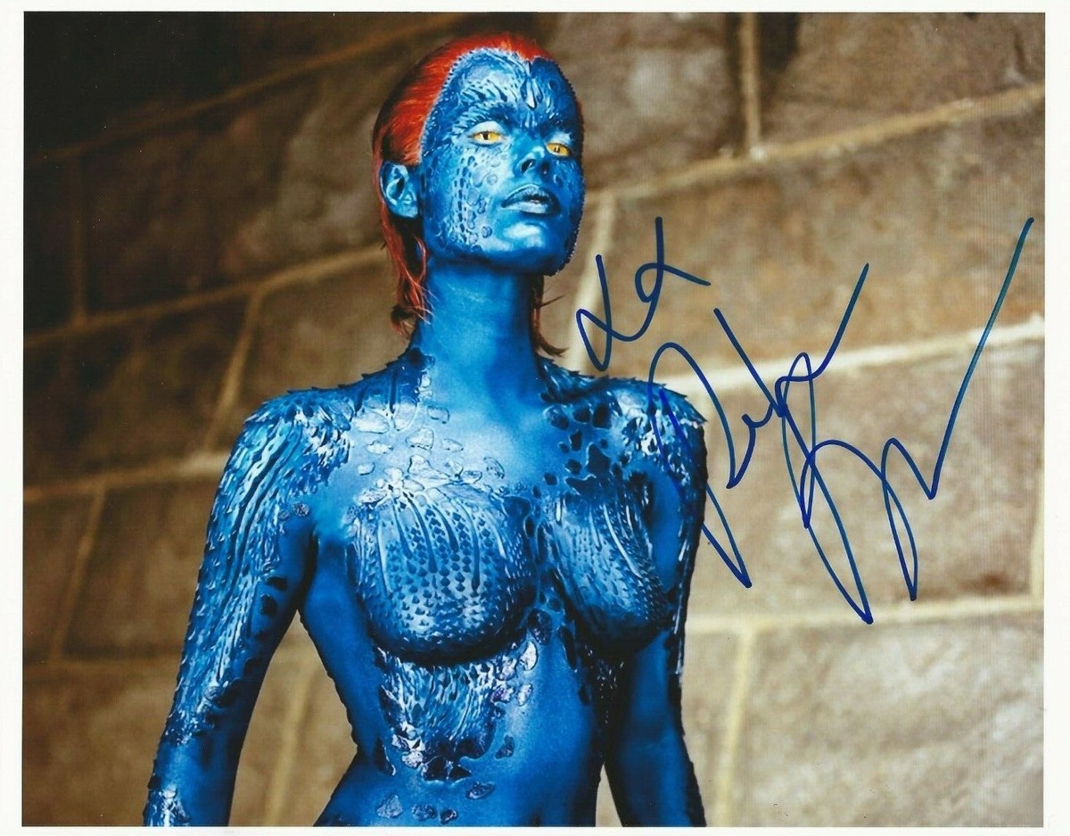 X-MEN photo signed by REBECCA ROMIJN 