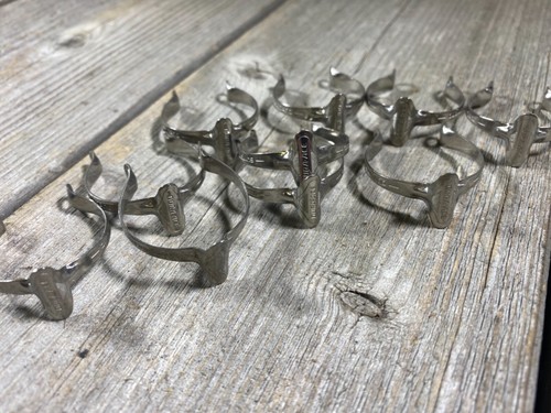 X10 Vintage Bike Bicycle SHIMANO DURA ACE 1" INCH Chrome Cable Clamps 25.4mm NOS - Picture 3 of 4
