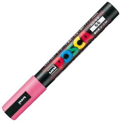 Uni Posca PC5M.13 Water-Based Paint Marker, Medium Point, Pink