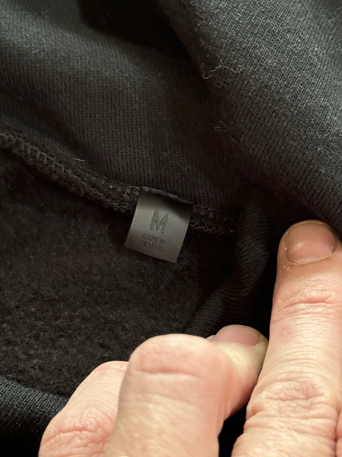 Felpa con cappuccio Fear of God Essentials Jet Black taglia Medium (M) FOG nuova con etichetta