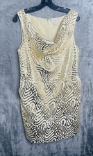 Gap Women’s Size 14 Gold and Cream Sleeveless Dress W/ Pockets