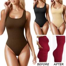 Slimming Women Thong Shapewear Bodysuit Tummy Control Body Shaper Shaping Tops