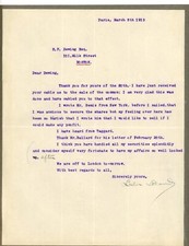 Signed Lester Leland of Boston Rubber Co Letterhead MA Paris France 1913