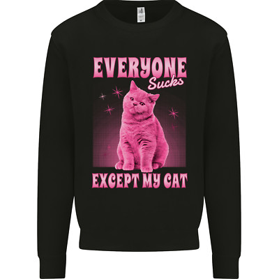 Everyone Sucks Except My Cat Kinder Sweatshirt Pullover