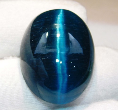 91,85 ct Natürlicher Chrysoberyll Blau Katzenauge Oval Cabochon Schliff Lose Edelstein - Bild 3 von 8