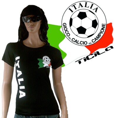 TICILA ITALIA ITALY Forza Squadra Azzurra Fussball WM EM Fan T-Shirt Trikot