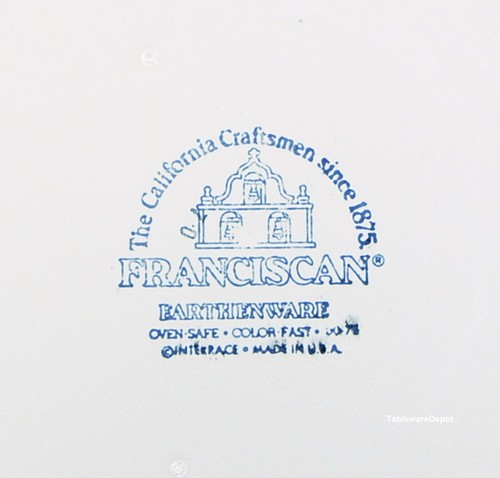 LAST ONE Franciscan BLUE BELL Greenhouse 10 5/8" Dinner Plate, SUPERB Condition! - Picture 3 of 3