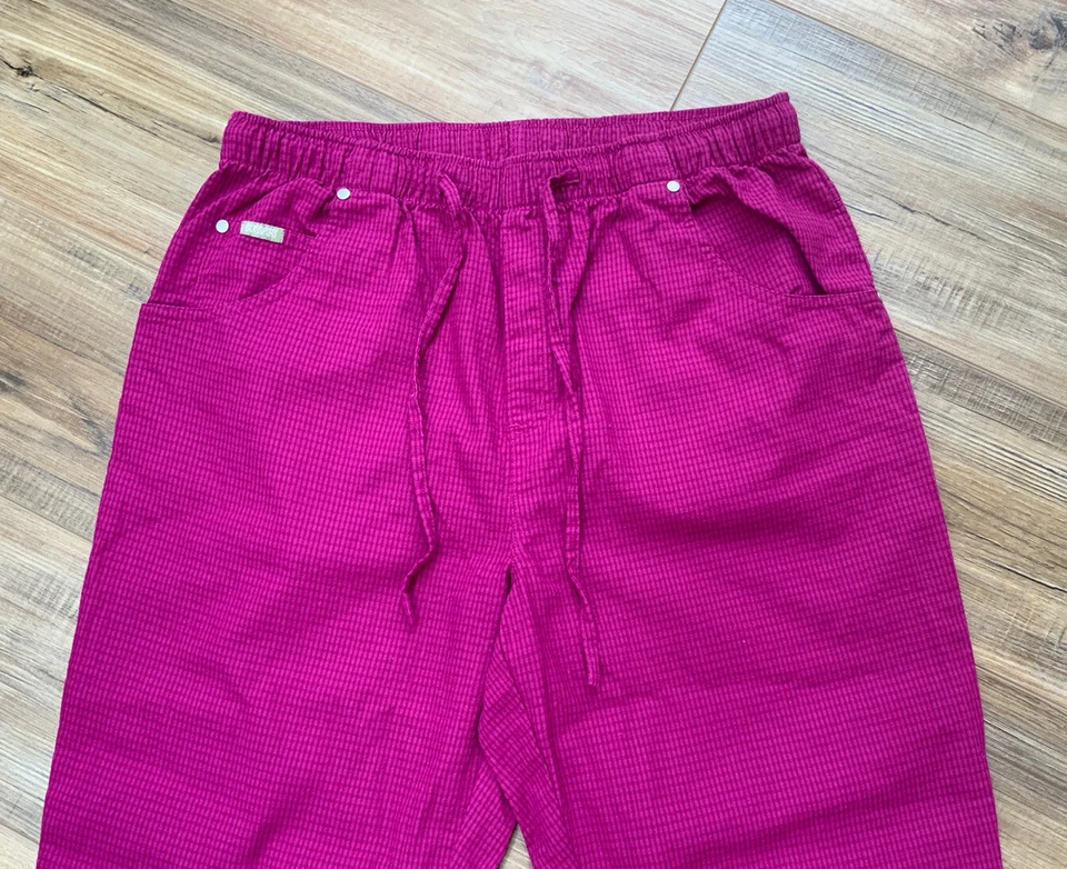 VINTAGE WOMEN’S BLASSPORT KNIT LIKE DARK PINK ELASTIC WAIST PANTS SIZE 10 - Image 3 of 4