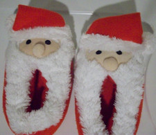 Santa Claus Christmas Slippers Child Size M/Lg 3/5 NWT