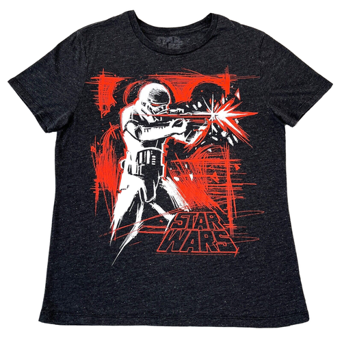 Star Wars Shirt Mens Large Black Red White Stormtrooper Logo The Dark Side Movie