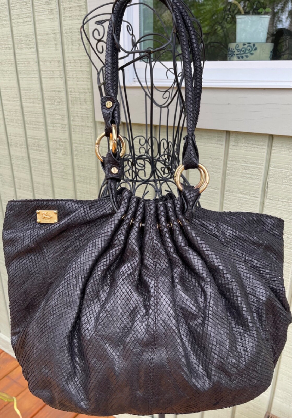 Jenrigo Italian Black Python Embossed Italian Lea… - image 10