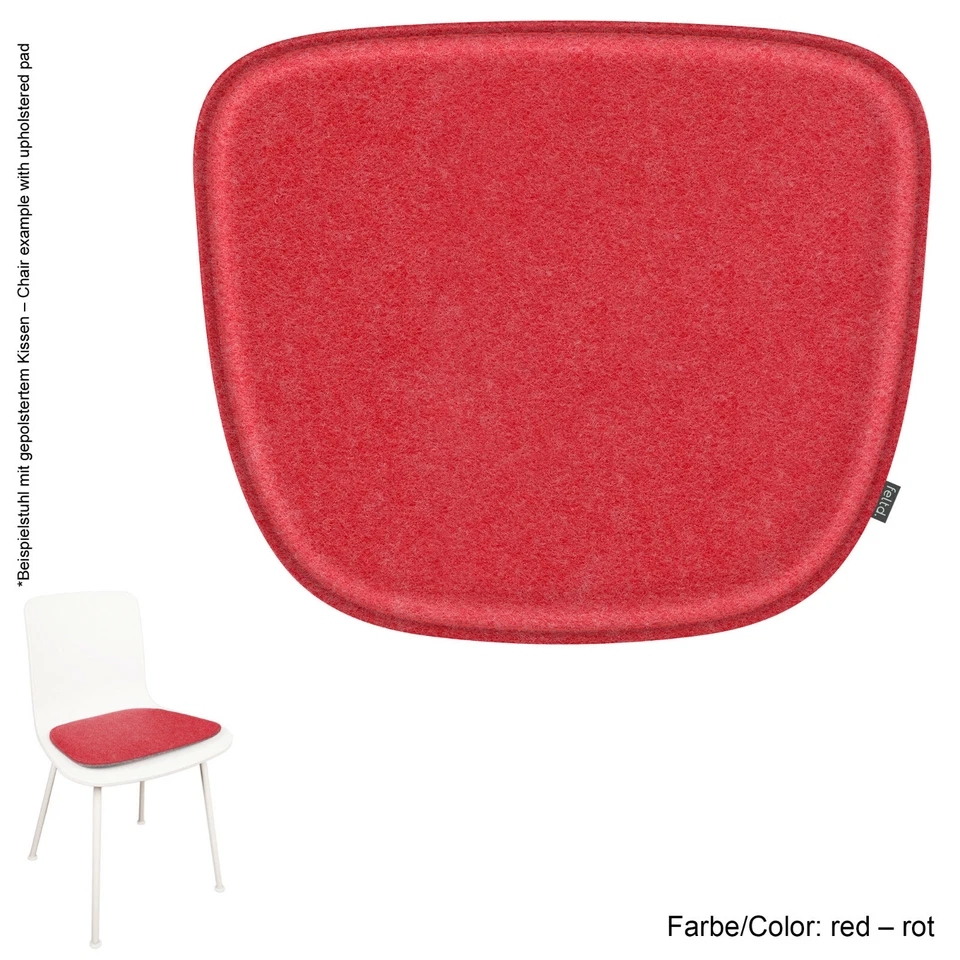 Eco Filz Kissen 23 mm geeignet für Vitra HAL tube wood gepols. mit Antirutsch