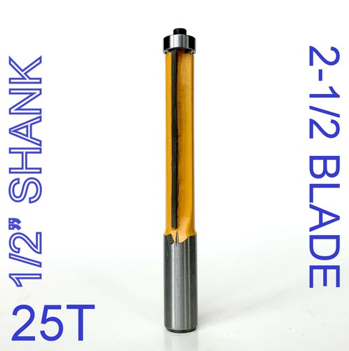 1 pc 1/2" SH 2-1/2" Extra Long Flush Trim Router Bit sct-888 - Picture 10 of 12