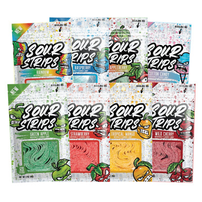 Sour Strips New Variety Flavor Sour Candy | 3.4oz | Mix & Match Flavors