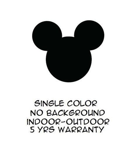 Calcomanía de vinilo troquelada de Mickey Mouse Disney pegatina con logotipo en forma de orejas - Imagen 4 de 6