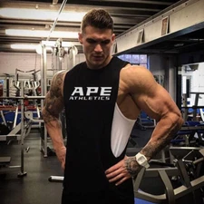 100% Cotton Tank Top Bodybuilding Athletic Workout Muscle Fitness Vest Stringer