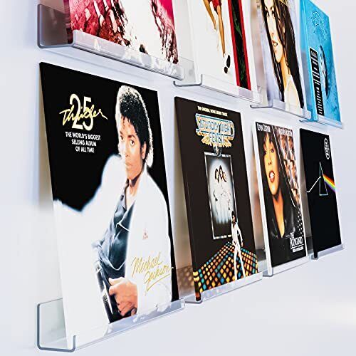 Acrylic Record Holder Wall Mount - 8 Pack 12 Inch Album Frames to Display Clear - Afbeelding 1 van 6