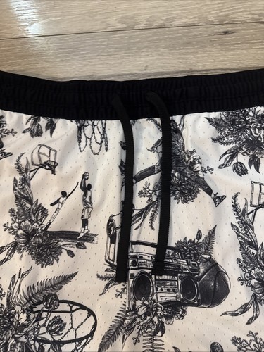 Air Jordan Sport Dri-FIT Mens Large Shorts Printed White Diamond FV8614 100 - Picture 3 of 9