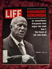 LIFE November 27 1970 Nov 70 11/27/70 KHRUSHCHEV REMEMBERS ETHIOPIA