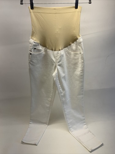 A:Glow Maternity Jeggings sz Med White 