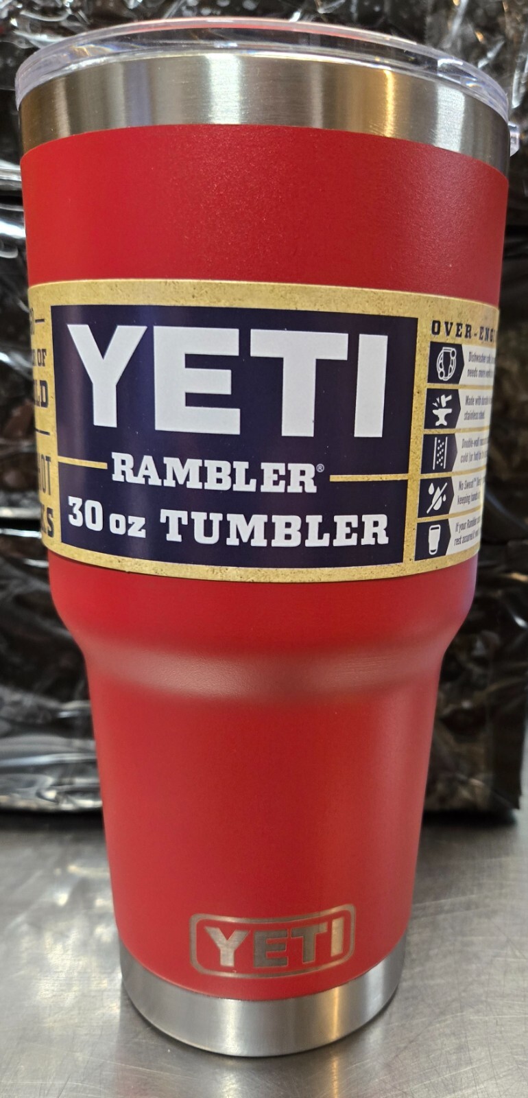 YETI Rambler 30oz Stainless Steel Vacuum Insulated Tumbler Red #36 Brand New