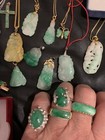 One Genuine Jade & Sterling Silver Necklace -Round Bead Jade On 18” 925 Silver — photo 8