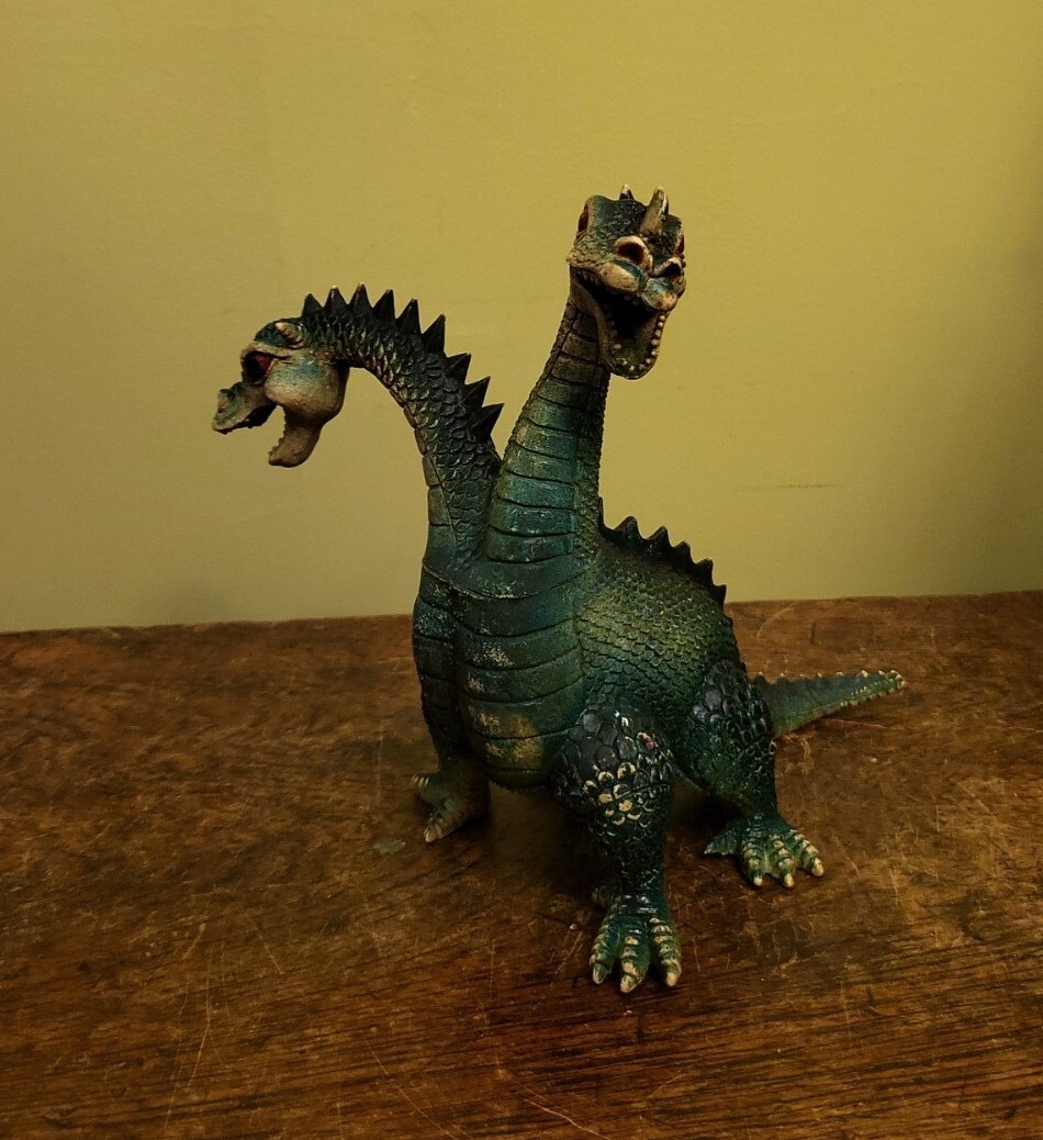 Vintage Toy Imperial Two Headed Dragon Figure Fantasy Hong Vintage Toy Imperial Two Headed Dragon Figure Fantasy Hong