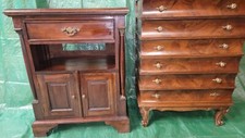 French Louis Antique Oak Nightstand Cabinet? OR ITALIAN OYSTER VENEER CHEST OF