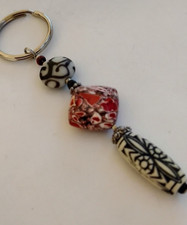 Multicolor Beaded Strand Keychain