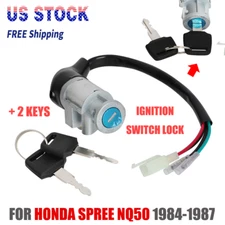 Motorbike Ignition Switch Lock Set W/ 2 Keys For Honda Spree NQ50 1984-1987 USA