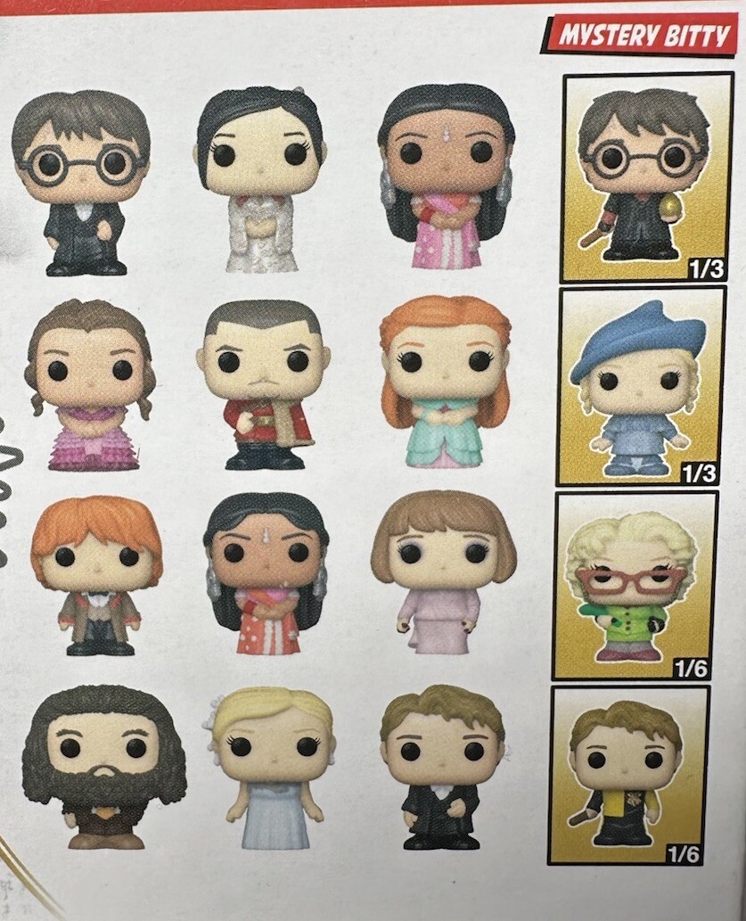 Funko Bitty Pop Harry Potter Wizarding World Common Set Of