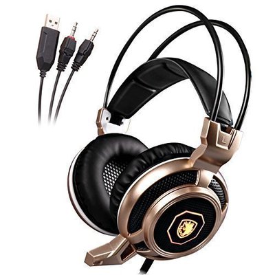 Pc Gaming Headset Surround Sound Headband